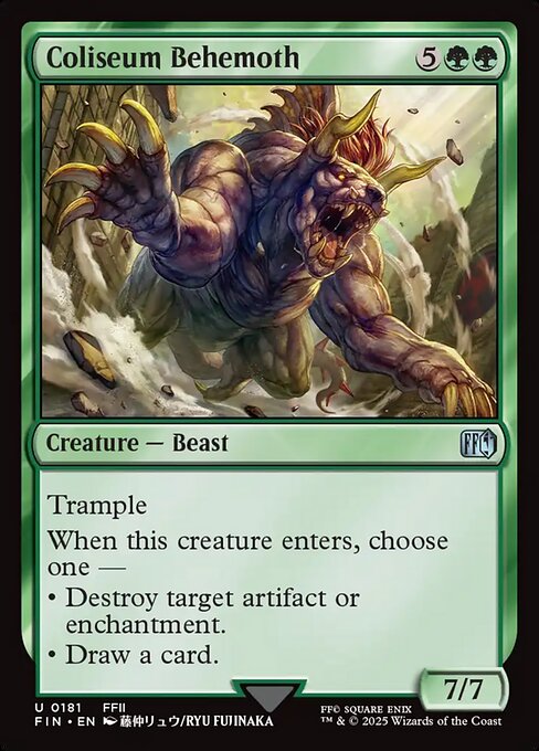 Coliseum Behemoth - Final Fantasy FIN - NM - 0181 U (Foil)
