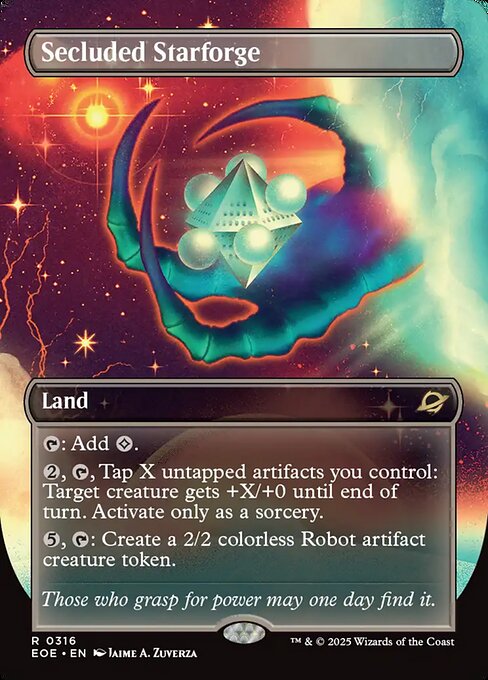 Secluded Starforge - Edge of Eternities EOE - NM - 0316 R (Borderless Foil)