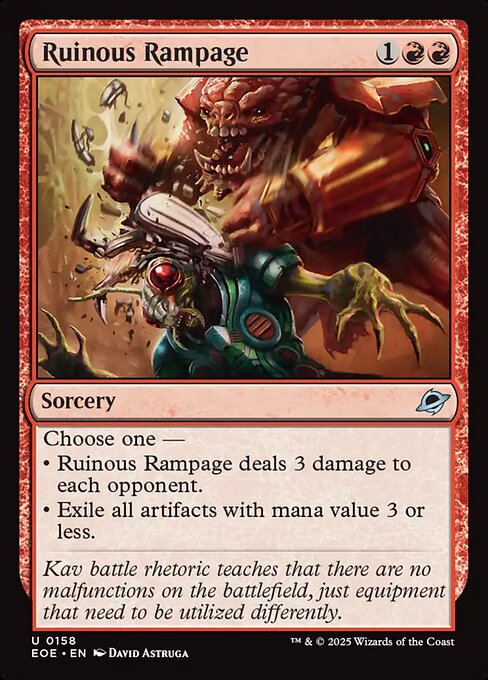 Ruinous Rampage - Edge of Eternities EOE - NM - 0158 U (Foil)