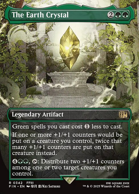 The Earth Crystal - Final Fantasy FIN - NM - 0342 R (Borderless Foil)