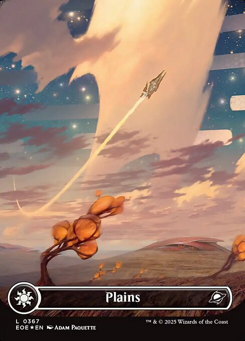 Plains - Edge of Eternities EOE - NM - 0367 C (Borderless Foil)
