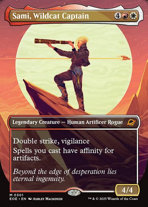 Sami, Wildcat Captain - Edge of Eternities EOE - NM - 0301 M (Borderless Foil)