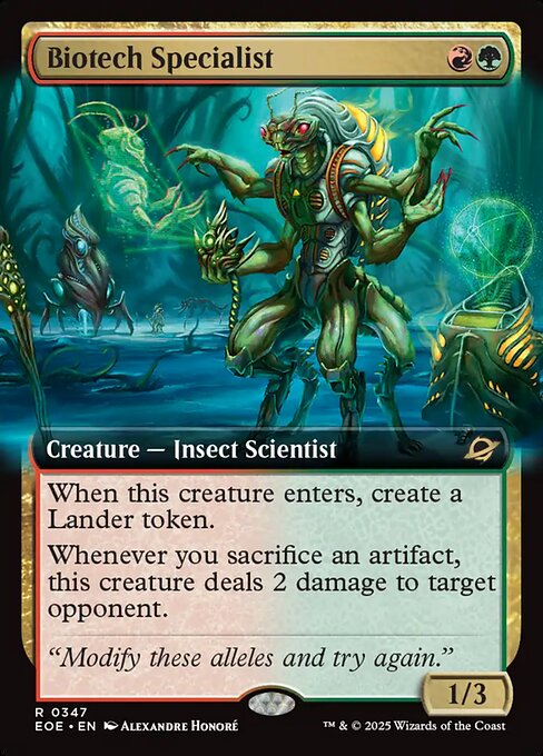 Biotech Specialist - Edge of Eternities EOE - NM - 0347 R (Extended Foil)