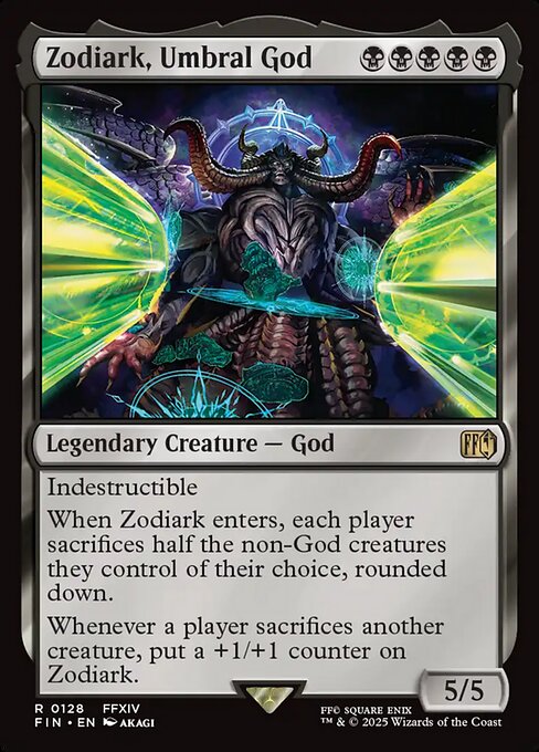 Zodiark, Umbral God - Final Fantasy FIN - NM - 0128 R (Foil)
