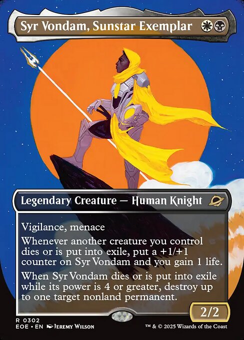 Syr Vondam, Sunstar Exemplar - Edge of Eternities EOE - NM - 0302 R (Borderless)