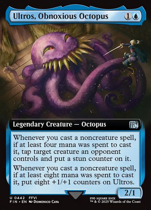 Ultros, Obnoxious Octopus - Final Fantasy FIN - NM - 0442 U (Extended Foil)
