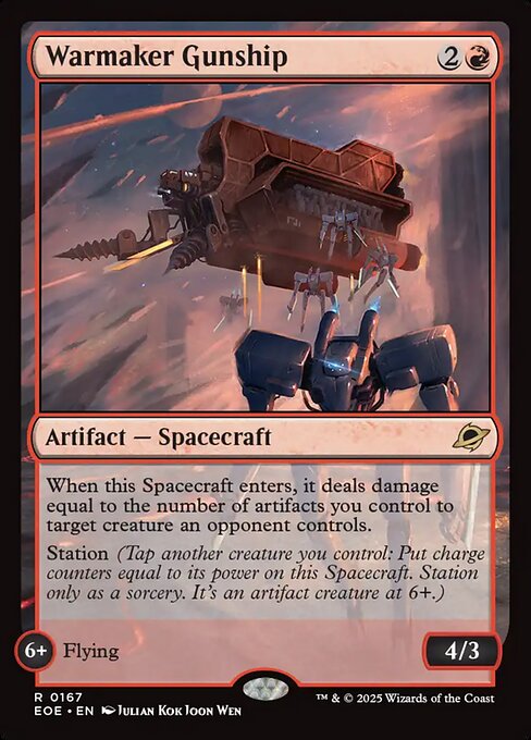 Warmaker Gunship - Edge of Eternities EOE - NM - 0167 R (Full Art)
