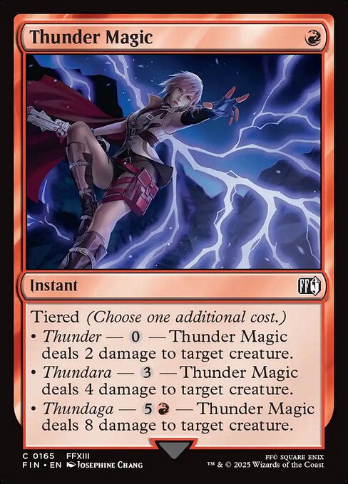 Thunder Magic - Final Fantasy FIN - NM - 0165 C (Foil)