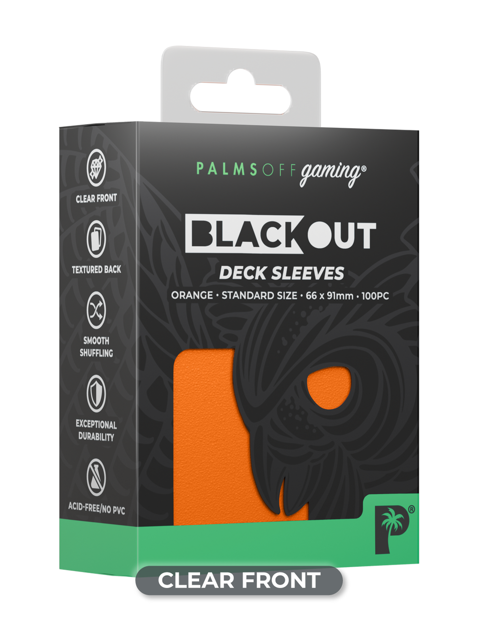 Blackout Deck Sleeves - Standard Size - ORANGE - Palms Off Gaming