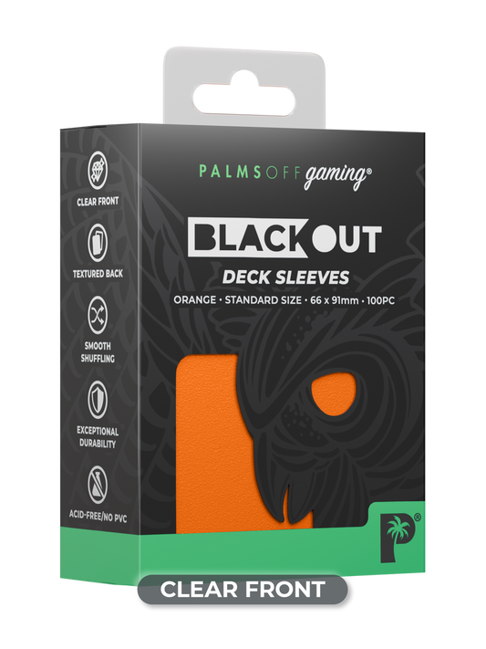 Blackout Deck Sleeves - Standard Size - ORANGE - Palms Off Gaming