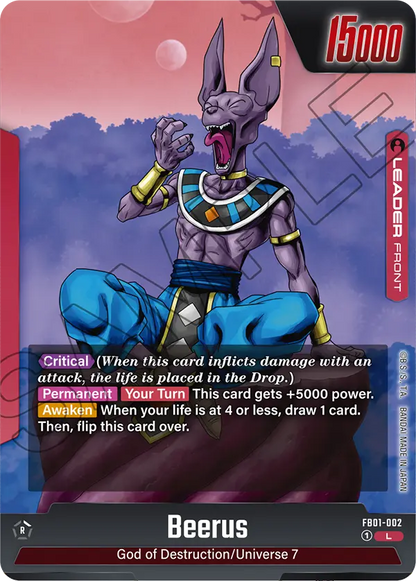 Beerus - FB01-002 L - FB01 Awakened Pulse - Fusion World