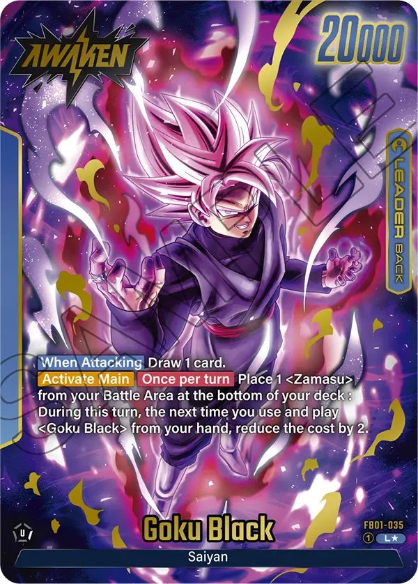 Goku Black - FB01-035 L - FB01 Awakened Pulse - Fusion World (Alt Art Foil)