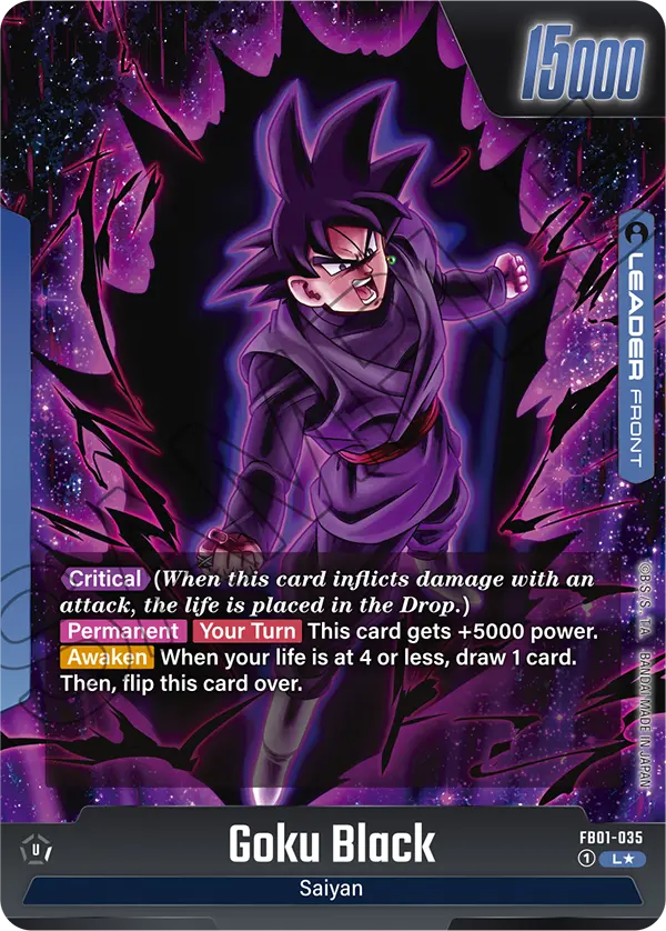 Goku Black - FB01-035 L - FB01 Awakened Pulse - Fusion World (Alt Art Foil)