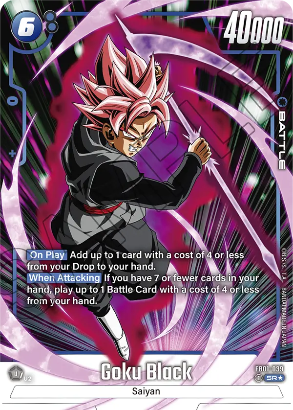 Goku Black - FB01-039 SR - FB01 Awakened Pulse - Fusion World (Alt Art Foil)