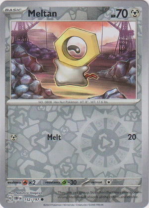 Meltan - 152/197 C - Scarlet & Violet Obsidian Flames - Pokemon TCG (Reverse Holo)