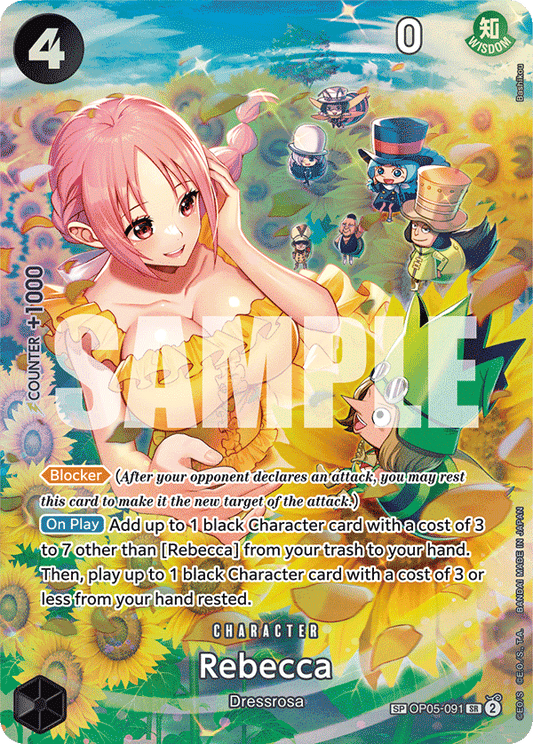 Rebecca - OP05-091 SP - OP06 Wings of the Captain - One Piece Card Game (SP Alt Art Foil)