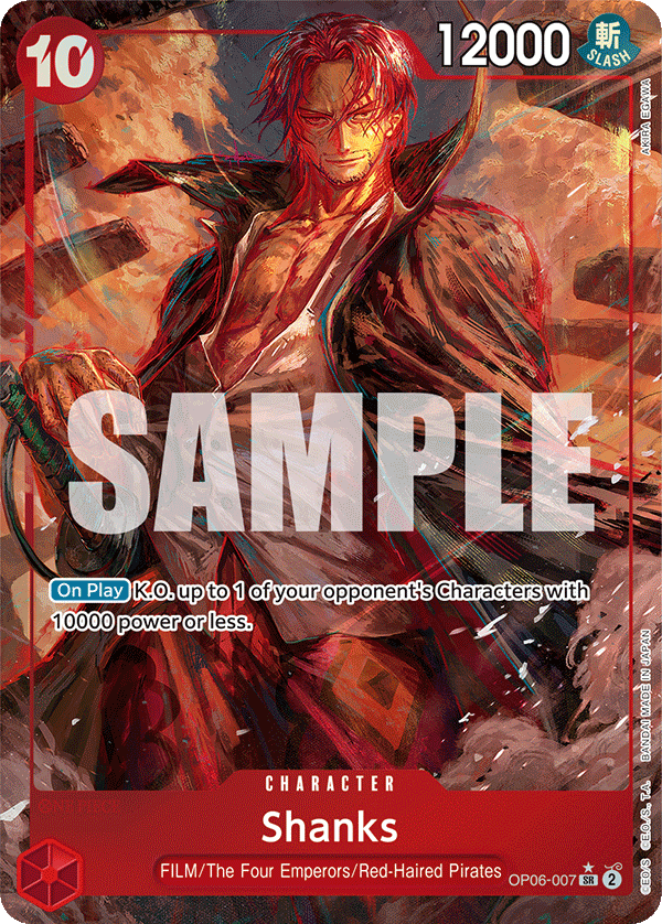 Shanks - OP06-007 SR - OP06 Wings of the Captain - One Piece Card Game (Alt Art Foil)