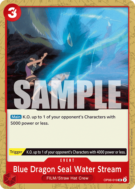 Blue Dragon Seal Water Stream - OP06-019 UC - OP06 Wings of the Captain - One Piece Card Game