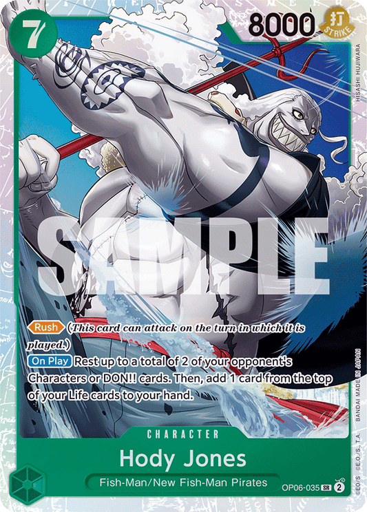 Hody Jones - OP06-035 SR - OP06 Wings of the Captain - One Piece Card Game (Foil)