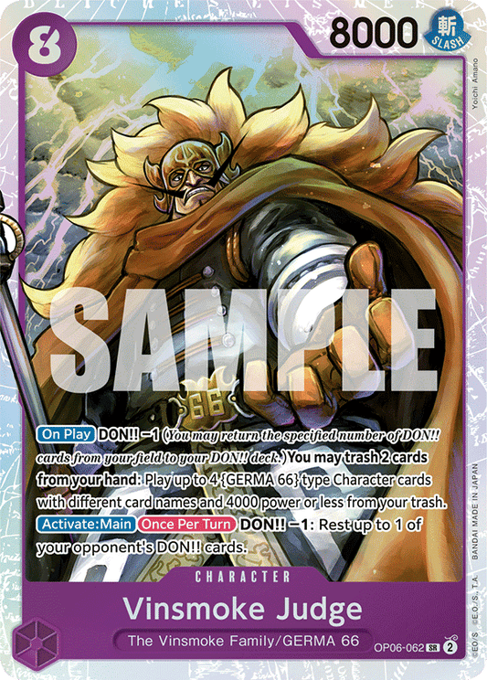 Vinsmoke Judge - OP06-062 SR - OP06 Wings of the Captain - One Piece Card Game (Foil)