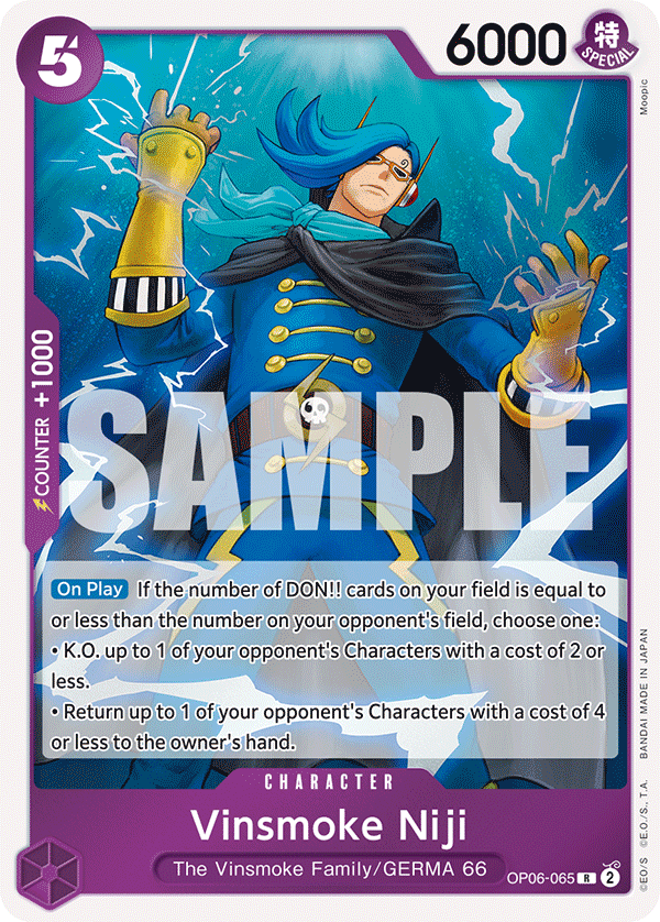 Vinsmoke Niji - OP06-065 R - OP06 Wings of the Captain - One Piece Card Game (Foil)