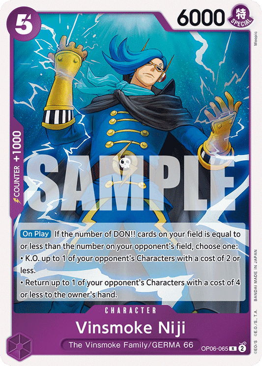 Vinsmoke Niji - OP06-065 R - OP06 Wings of the Captain - One Piece Card Game (Foil)