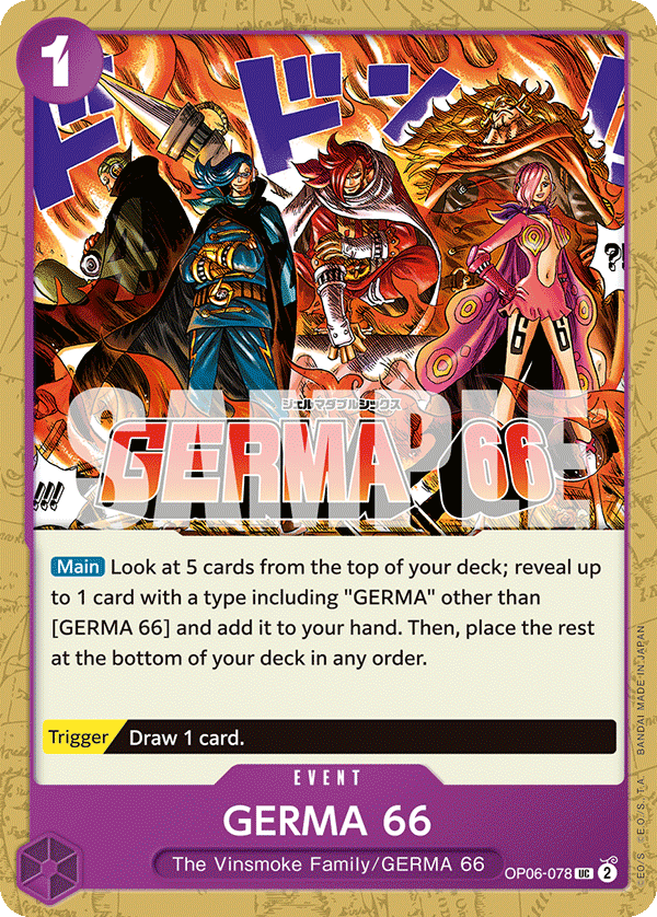 GERMA 66 - OP06-078 UC - OP06 Wings of the Captain - One Piece Card Game