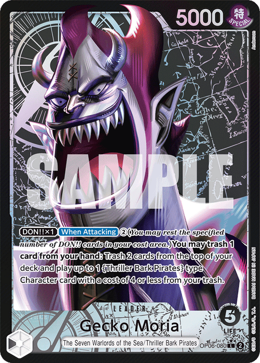 Gecko Moria - OP06-080 L - OP06 Wings of the Captain - One Piece Card Game (Alt Art Foil)