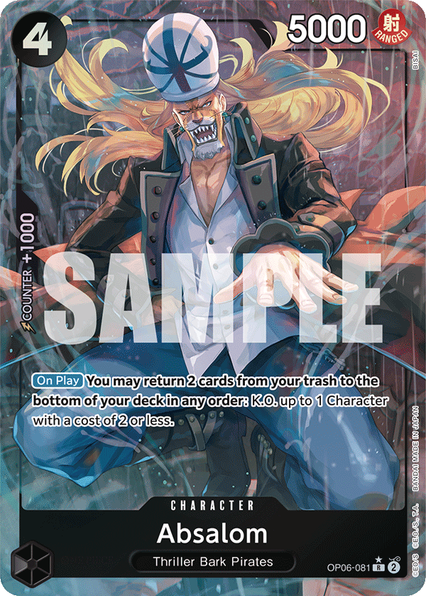 Absalom - OP06-081 R - OP06 Wings of the Captain - One Piece Card Game (Alt Art Foil)