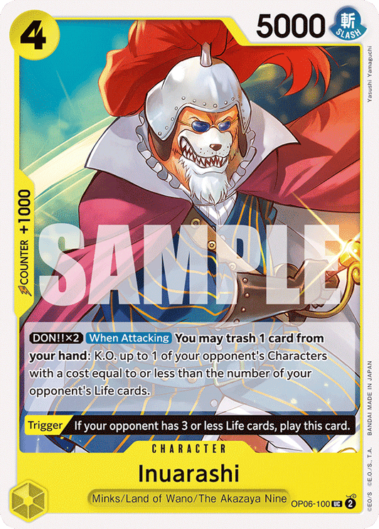 Inuarashi - OP06-100 UC - OP06 Wings of the Captain - One Piece Card Game