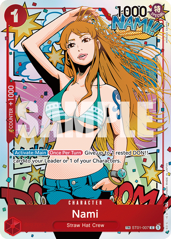 Nami - ST01-007 - OP06 Wings of the Captain - One Piece Card Game (Treasure Rare Alt Art Foil)