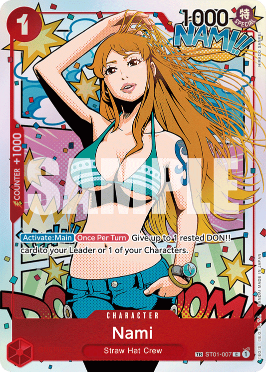 Nami - ST01-007 - OP06 Wings of the Captain - One Piece Card Game (Treasure Rare Alt Art Foil)