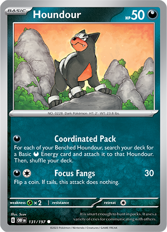 Houndour - 131/197 C - Scarlet & Violet Obsidian Flames - Pokemon TCG