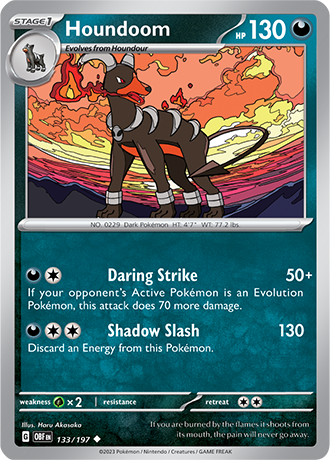 Houndoom - 133/197 UC - Scarlet & Violet Obsidian Flames - Pokemon TCG