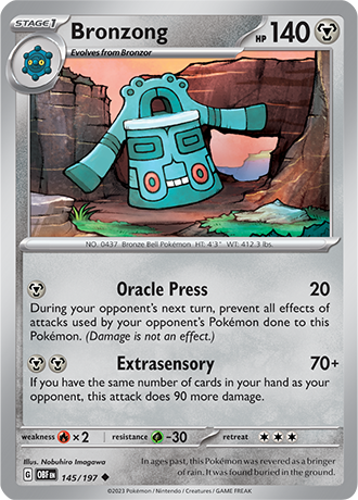 Bronzong - 145/197 UC - Scarlet & Violet Obsidian Flames - Pokemon TCG