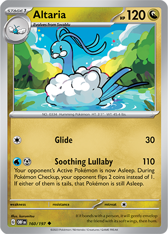 Altaria - 160/197 UC - Scarlet & Violet Obsidian Flames - Pokemon TCG