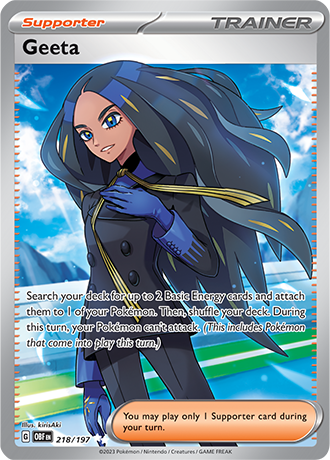 Geeta - 218/197 FA - Scarlet & Violet Obsidian Flames - Pokemon TCG (Holo)