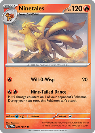 Ninetales - 029/197 UC - Scarlet & Violet Obsidian Flames - Pokemon TCG