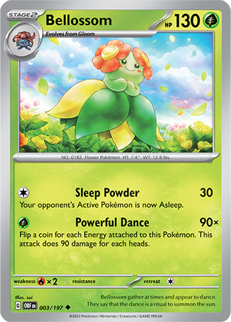 Bellossom - 003/197 UC - Scarlet & Violet Obsidian Flames - Pokemon TCG