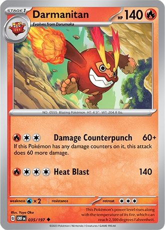 Darmanitan - 035/197 UC - Scarlet & Violet Obsidian Flames - Pokemon TCG