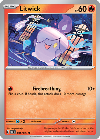 Litwick - 036/197 C - Scarlet & Violet Obsidian Flames - Pokemon TCG