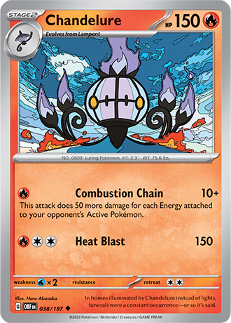 Candelure - 038/197 UC - Scarlet & Violet Obsidian Flames - Pokemon TCG