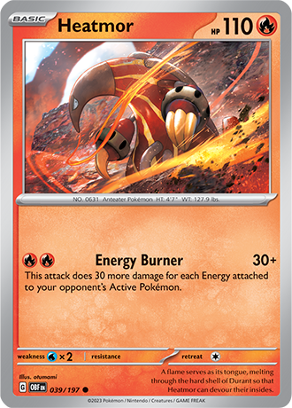 Heatmor - 039/197 C - Scarlet & Violet Obsidian Flames - Pokemon TCG