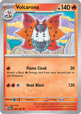 Volcarona - 041/197 UC - Scarlet & Violet Obsidian Flames - Pokemon TCG