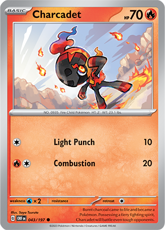 Charcadet - 043/197 C - Scarlet & Violet Obsidian Flames - Pokemon TCG