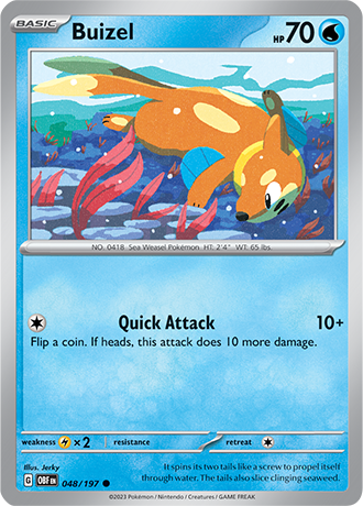 Buizel - 048/197 C - Scarlet & Violet Obsidian Flames - Pokemon TCG