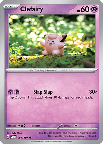 Clefairy - 081/197 C - Scarlet & Violet Obsidian Flames - Pokemon TCG