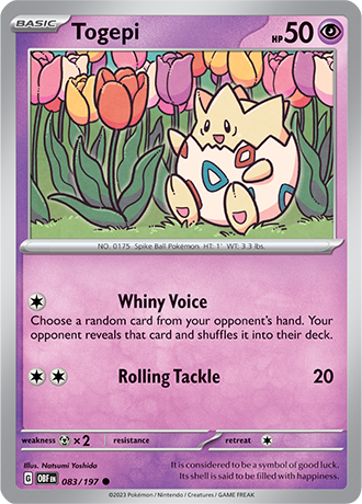 Togepi - 083/197 C - Scarlet & Violet Obsidian Flames - Pokemon TCG