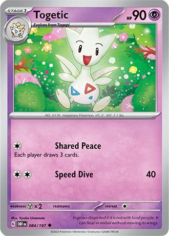 Togetic - 084/197 UC - Scarlet & Violet Obsidian Flames - Pokemon TCG