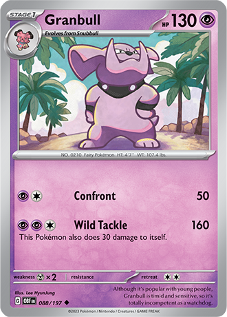 Granbull - 088/197 UC - Scarlet & Violet Obsidian Flames - Pokemon TCG